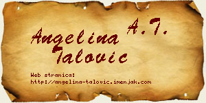 Angelina Talović vizit kartica